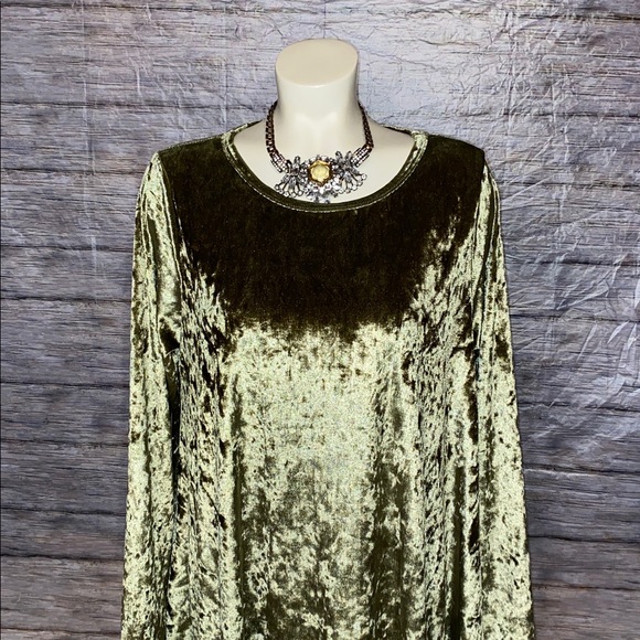 Bellamie Plus Velvet Swing Dress With Pockets - Picture 2 of 7